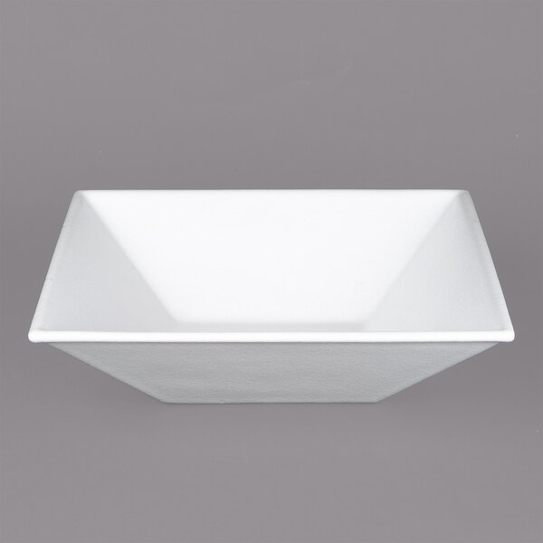 a white square container on a gray background