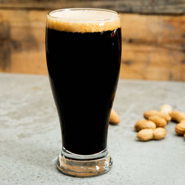 dark stout beer in a pint glass