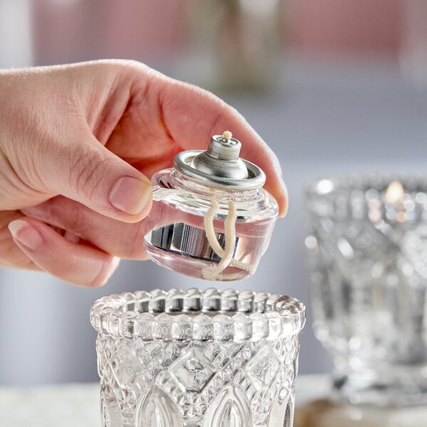 Leola Candle 10 Hour "Smokeless" Clear Liquid Candle Fuel Cartridge - Not for Home Consumer Use - 144/Case