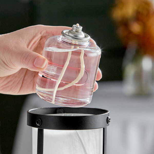 Leola Candle 50 Hour "Smokeless" Clear Liquid Candle Fuel Cartridge - Not for Home Consumer Use - 36/Case