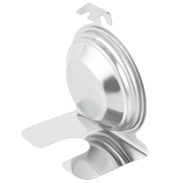 A close-up of the round silver Taylor oven thermometer.