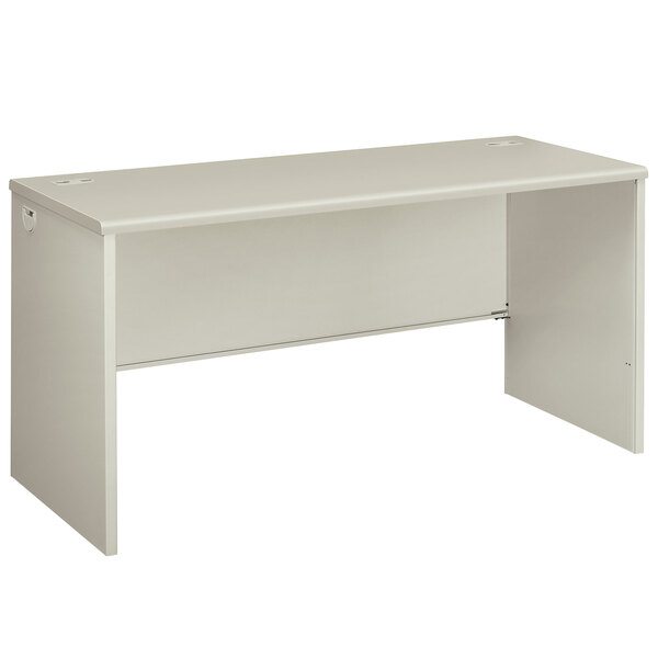 A light gray laminate HON 38000 Series desk shell.