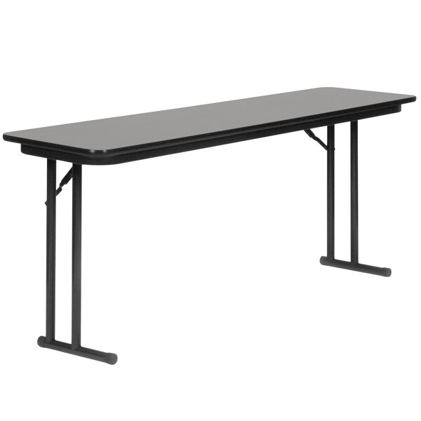 Correll St1872px 13 18 X 72 Dove Gray High Pressure Folding Seminar Table With Off Set Legs
