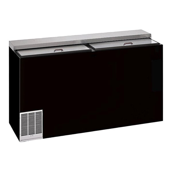 a black and silver freezer