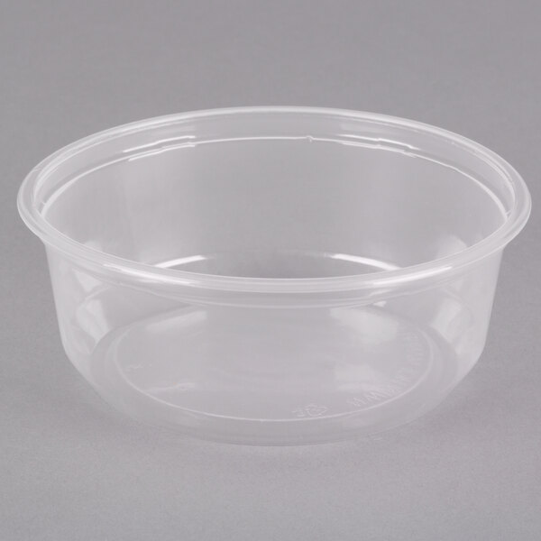 large round clear plastic containers