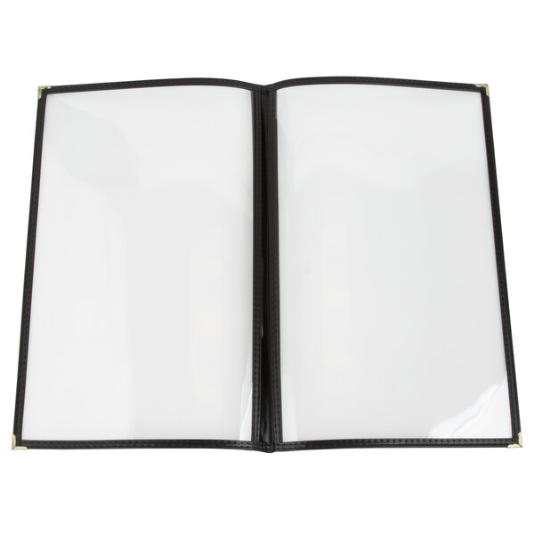 8 1/2" x 14" Black Two Pocket Menu Cover