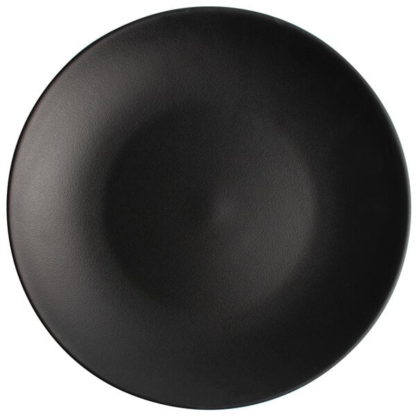 a close-up of a black plate