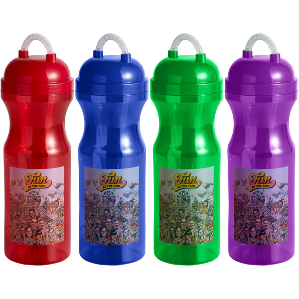 32 oz. Assorted Color "Fun at the Fair" Gripster Souvenir Cup with Lid