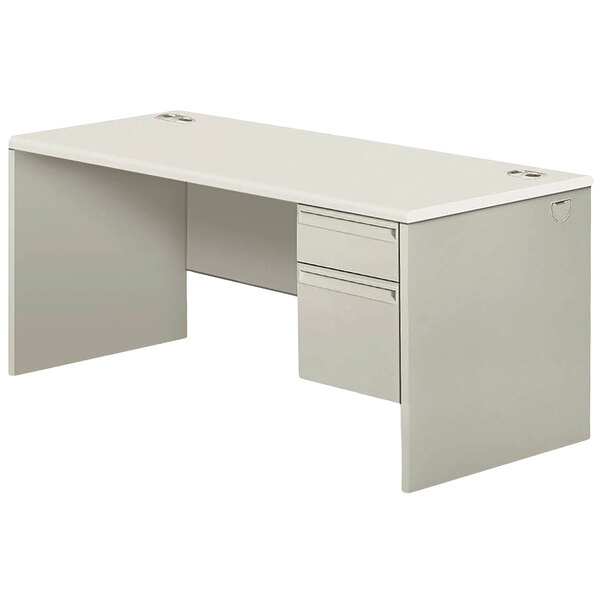 a white desk with drawers