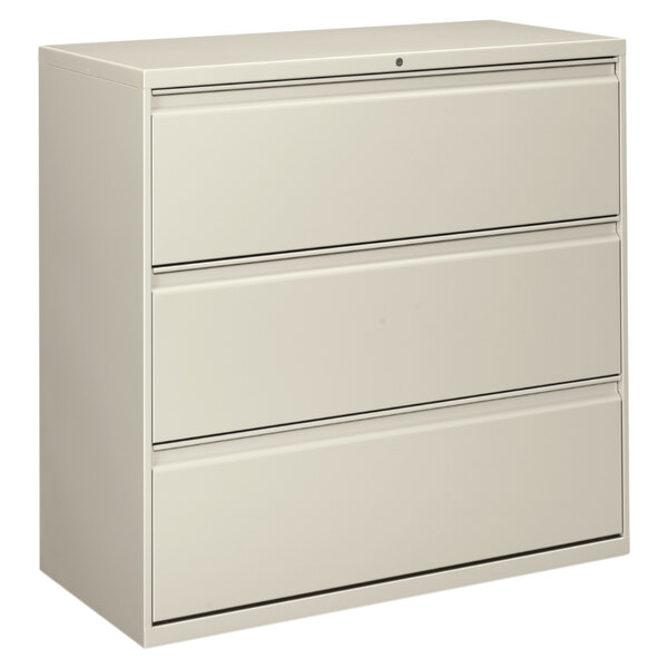 Alera Alelf4241lg Light Gray Metal Three Drawer Lateral File Cabinet 42 X 19 1 4 X 40 7 8