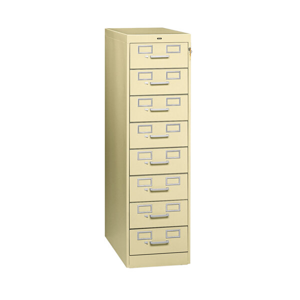 Tennsco Cf846py Putty 8 Drawer Vertical File Index Card Cabinet 15 X 29 X 52