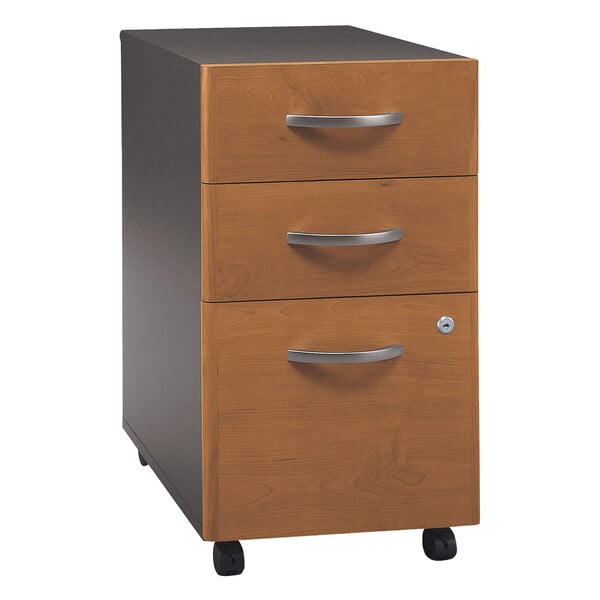 Bush WC72453SU Series C Collection Natural Cherry Three-Drawer Mobile ...