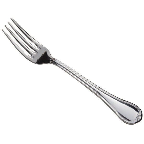 Oneida Titian stainless steel salad/dessert fork with a silver handle.