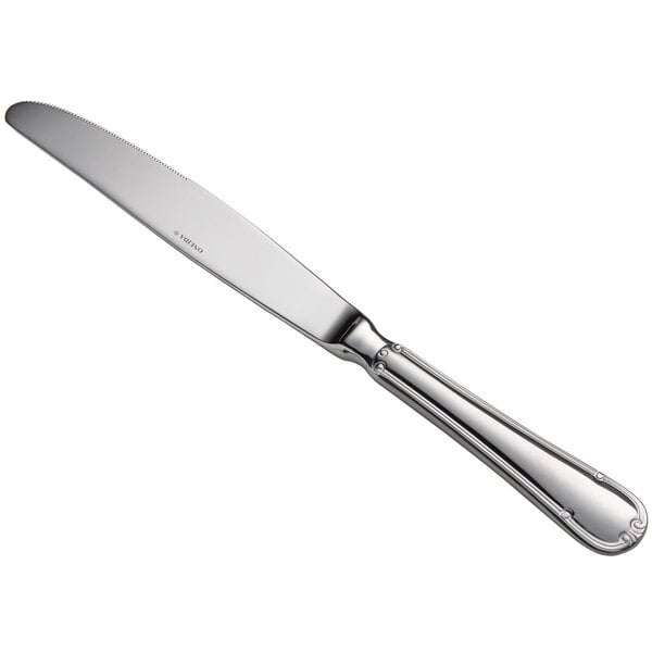 A silver Oneida Titian table knife with a handle.