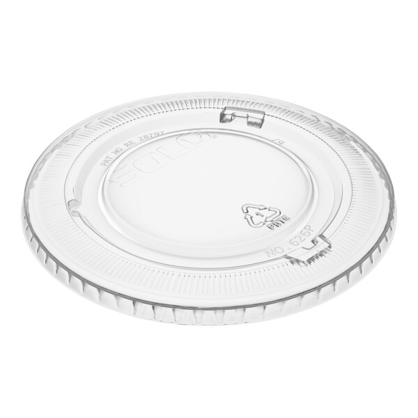 Solo 626TP Clear Flat Non-Vented Lid - 1,000/Case