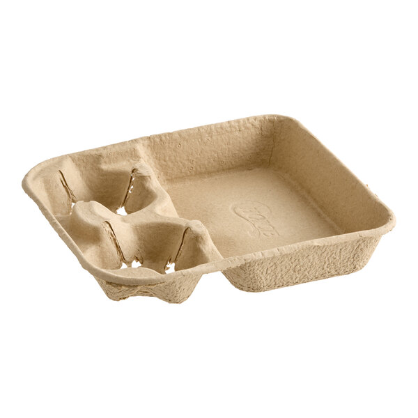 Choice 8-32 oz. 2-Cup Carrier with Tray - 250/Case