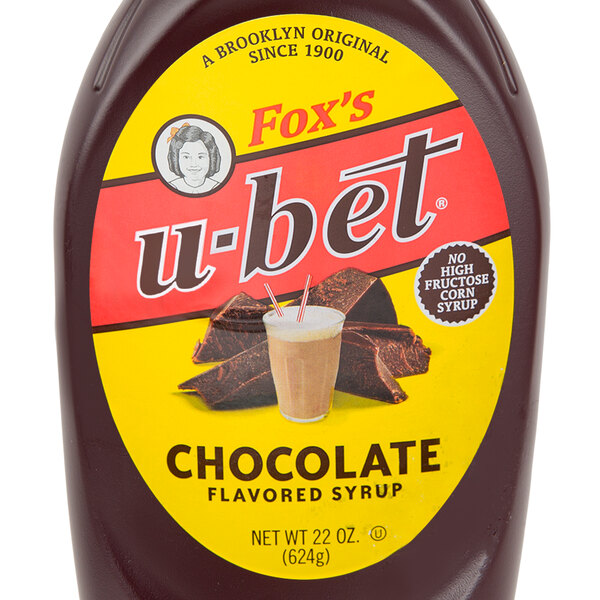 Fox's U-Bet 22 oz. Squeeze Bottle Chocolate Syrup