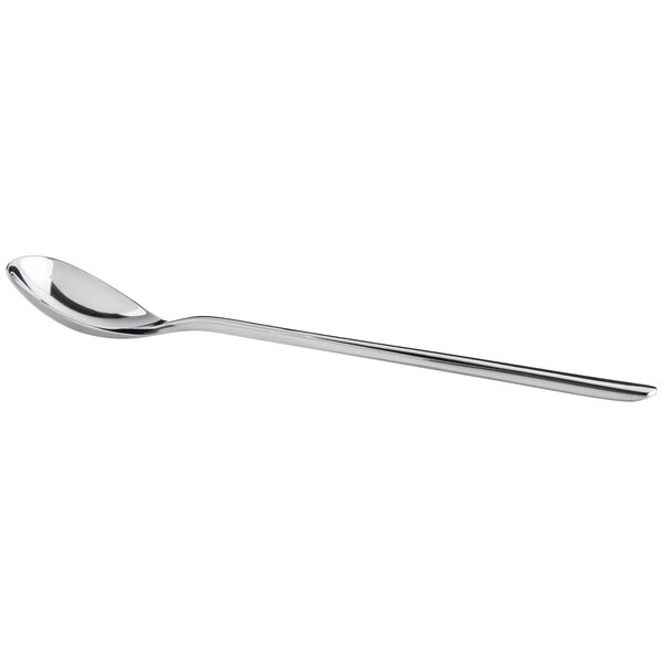 A Sant'Andrea Quantum stainless steel iced tea spoon with a long silver handle on a white background.