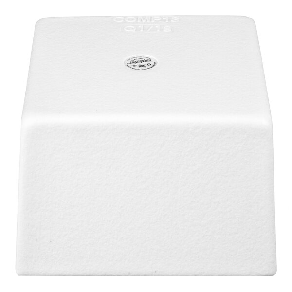 G.E.T. Enterprises COMP13WW Bugambilia 1.7 Qt. Classic Textured Finish White Resin-Coated Aluminum Square Dressing Insert