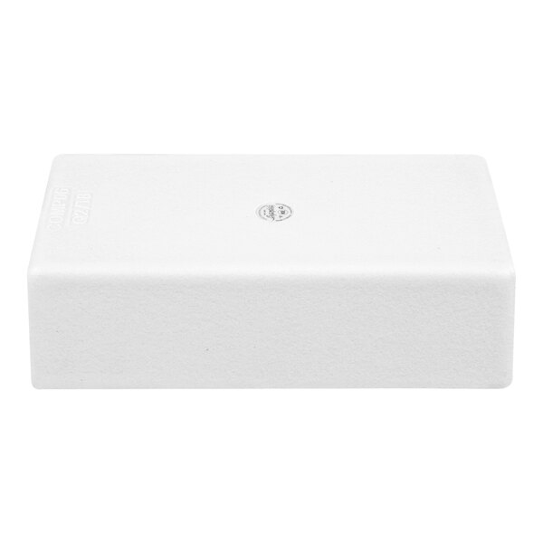 G.E.T. Enterprises COMP06WW Bugambilia 1.8 Qt. Classic Textured Finish White Resin-Coated Aluminum Straight-Sided Rectangular Salad Bowl