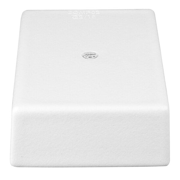 G.E.T. Enterprises COMP02WW Bugambilia 2.4 Qt. Classic Textured Finish White Resin-Coated Aluminum Straight-Sided Rectangular Salad Bowl