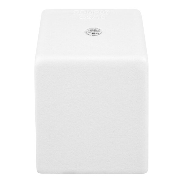 G.E.T. Enterprises COMP07WW Bugambilia 1.9 Qt. Classic Textured Finish White Resin-Coated Aluminum Straight-Sided Square Salad Bowl