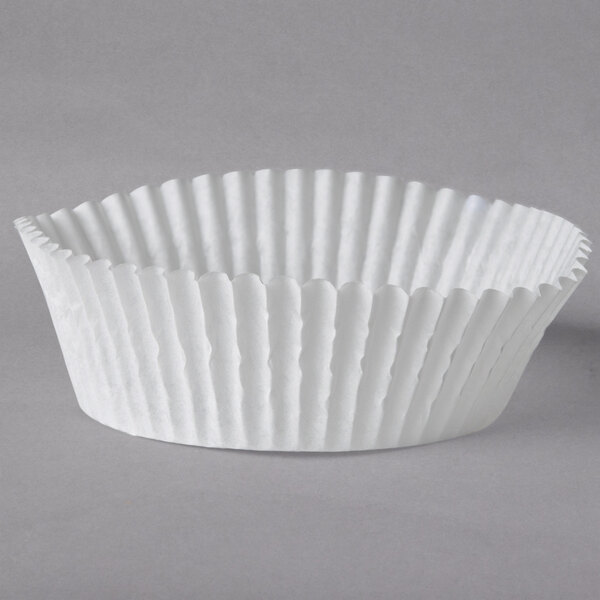 White Fluted Large Baking Cup 3 x 1 1/4 - 10000/Case