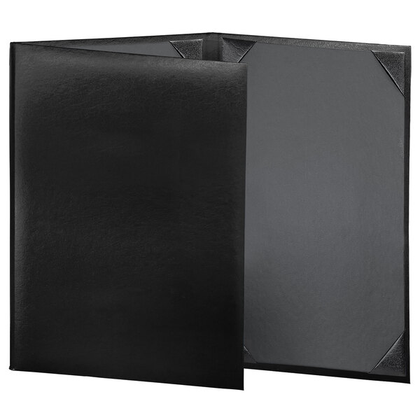 A black H. Risch, Inc. Oakmont 3-panel menu cover open to two pages.