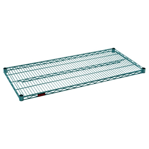 An Eagle Group green wire shelf.