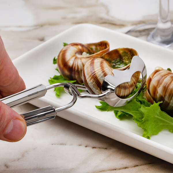 Vollrath 46760 6" Stainless Steel Snail Tongs