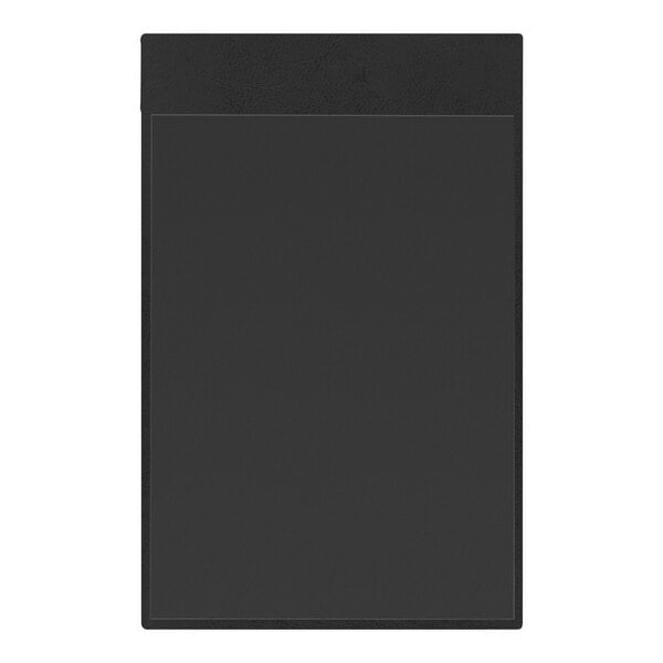 A black rectangular menu board with a white border.