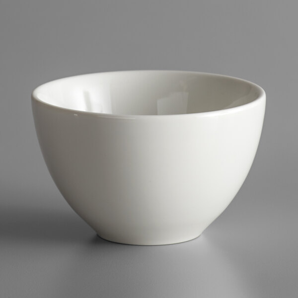 A white Schonwald WellCome organic round porcelain bowl.