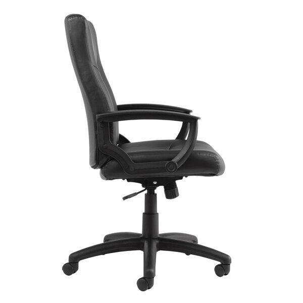 Black for sale online OFM  ESS-6010 Essentials Leather Executive Office Chair With Arms 