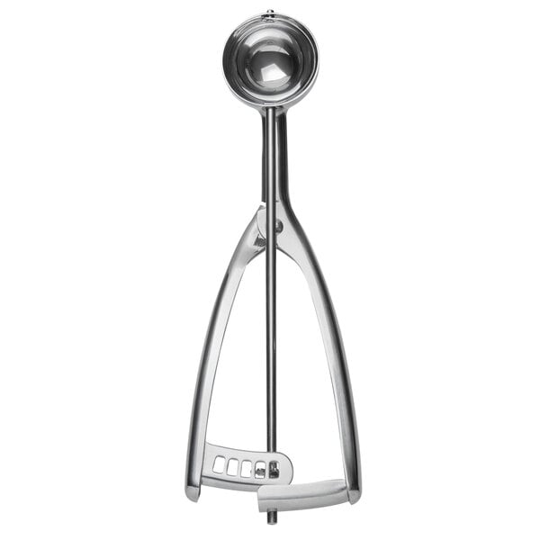 Choice #50 Round Stainless Steel Squeeze Handle Disher - 0.63 oz.