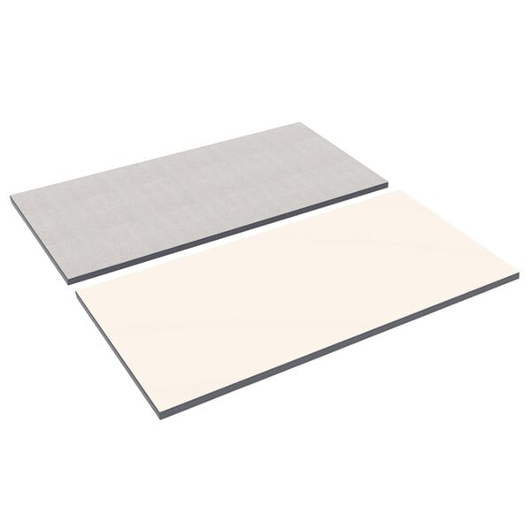 A white and gray rectangular Alera table top.