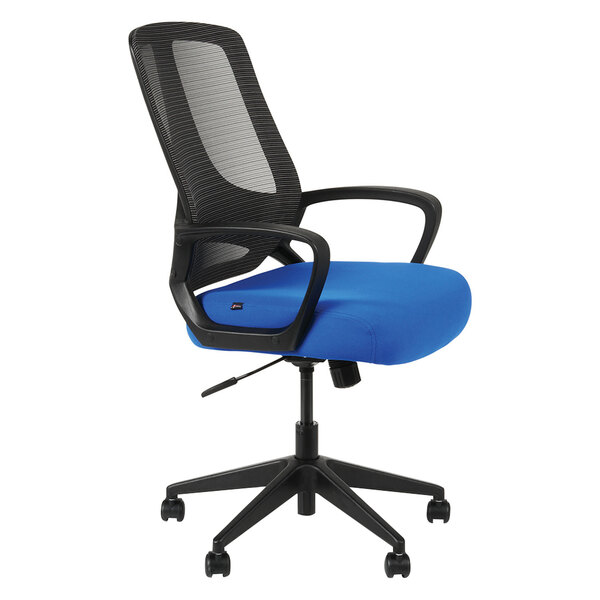 Alera Alemb4728 Mb Series Mid Back Blue Black Mesh Office Chair