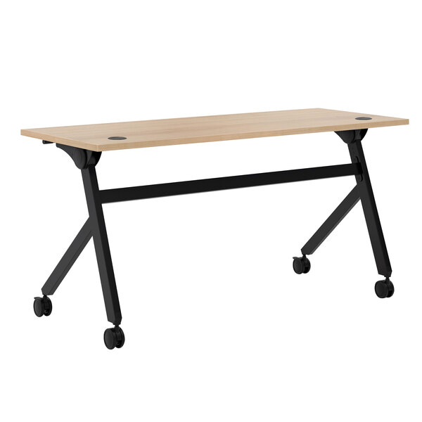 Hon Bmpt6024pw 60 X 24 Wheat Flip Top Multipurpose Table