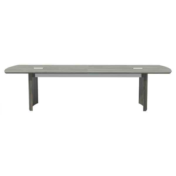The two gray steel legs for a Safco Medina conference table.