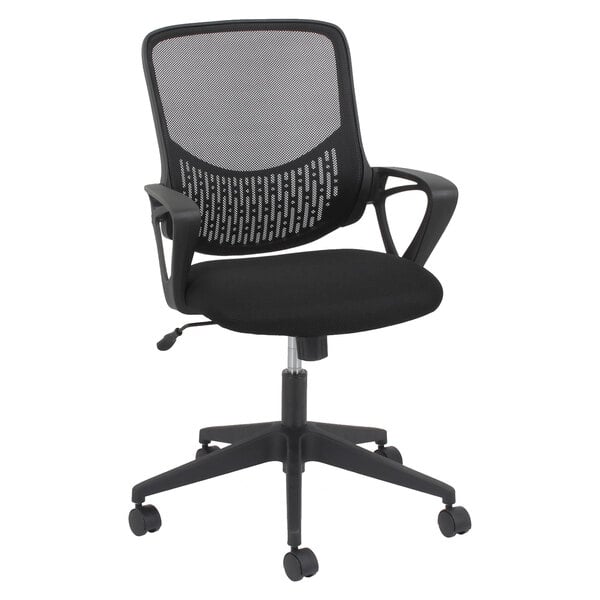 A black OIF office chair with a mesh back.