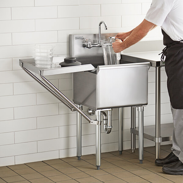 Details about   Gauge Stainless Steel One Compartment Commercial Utility Sink 18  x 18  x 13 