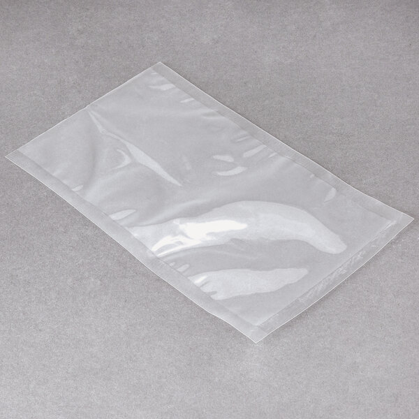 a plastic bag on a grey surface