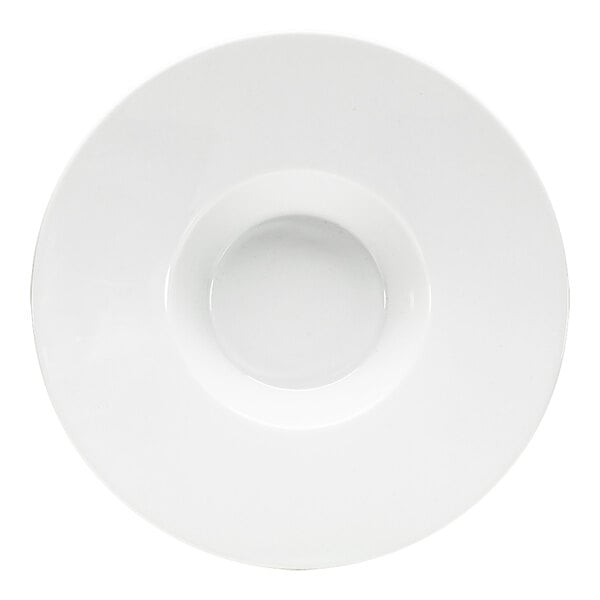 Schonwald Connect 10.25 oz. Continental White Porcelain Gourmet Deep Plate with Rim - 6/Case