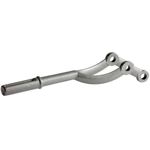 A silver Garde Lever with two holes on it.
