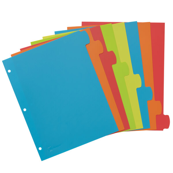 a group of colorful folders