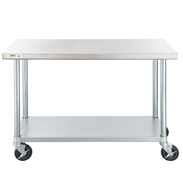 Regency 24" x 48" 18-Gauge 304 Stainless Steel Commercial Work Table ...