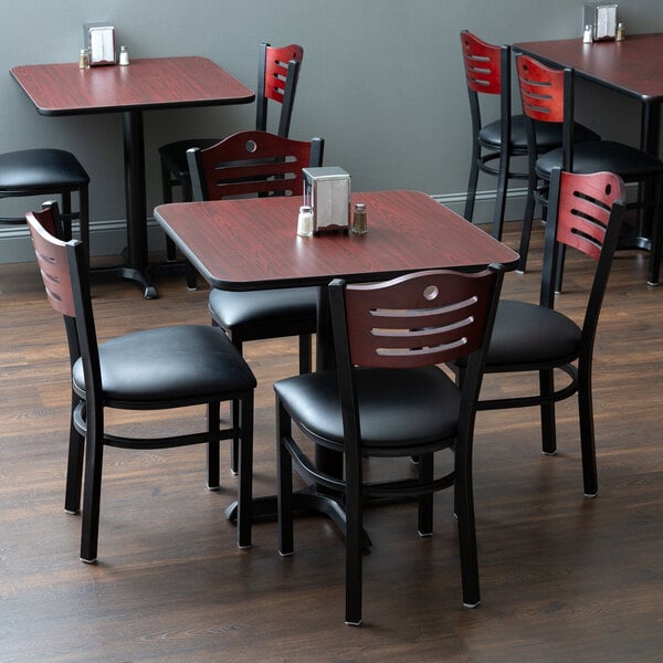 Dining Set With Mahogany Bistro Chair, 30 Dining Room Chairs