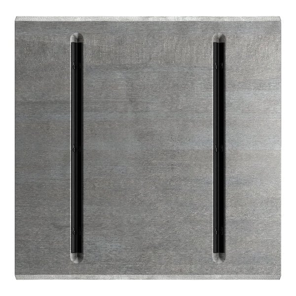 Lancaster Table & Seating Industrial 24" Square Solid Wood Live Edge Table Top with Slate Gray Finish