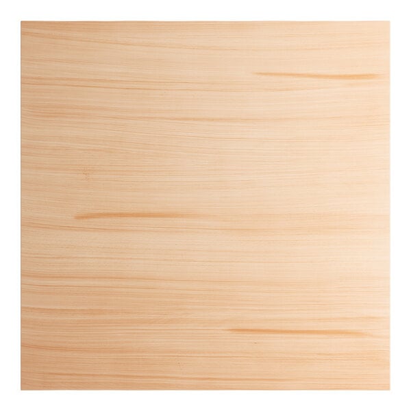 Lancaster Table & Seating Square Industrial Solid Wood Live Edge Table Top with Bleached Oak Finish