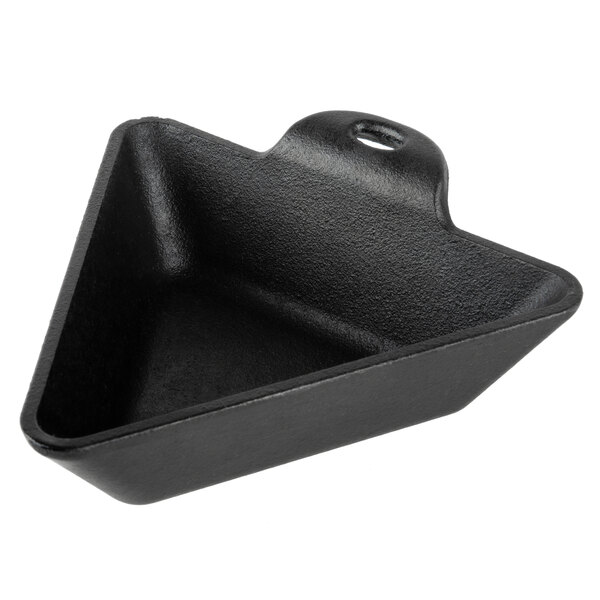 a black square pan with handle
