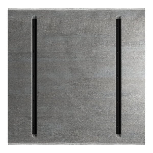 Lancaster Table & Seating Industrial 36" Square Solid Wood Live Edge Table Top with Slate Gray Finish